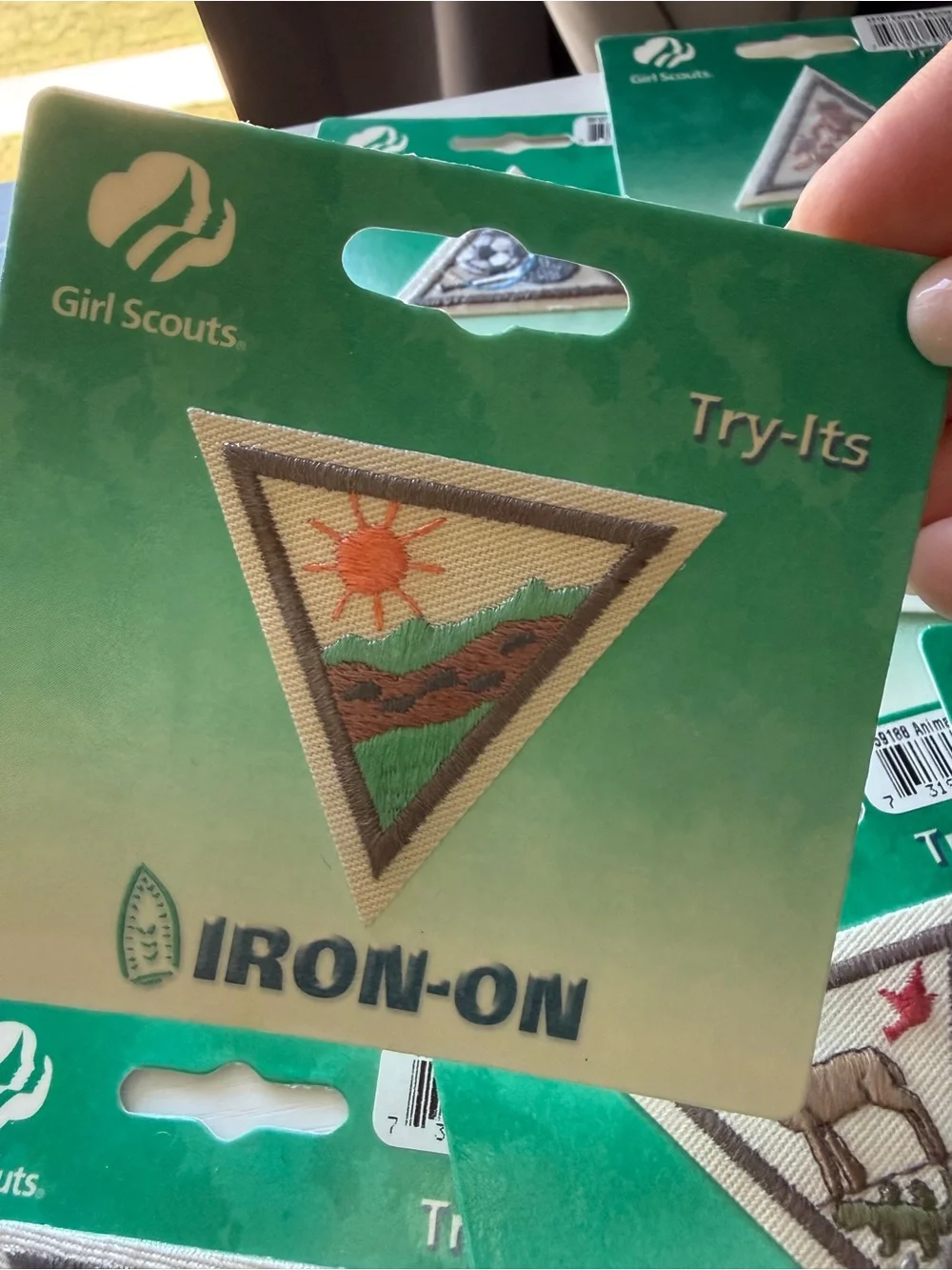 Girl Scouts Brownie Try-Its Try It Iron-On Triangular Badges Pre 2010